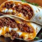 Cheesy beef wrap